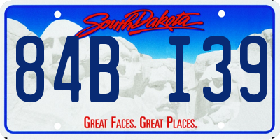 SD license plate 84BI39