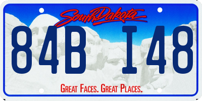 SD license plate 84BI48