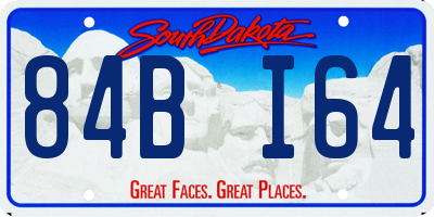 SD license plate 84BI64
