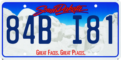 SD license plate 84BI81