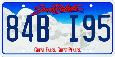 SD license plate 84BI95