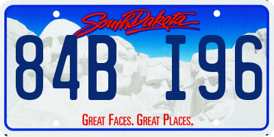 SD license plate 84BI96