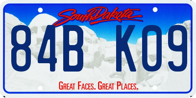 SD license plate 84BK09