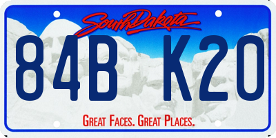 SD license plate 84BK20