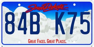SD license plate 84BK75