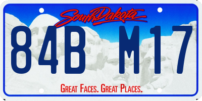 SD license plate 84BM17