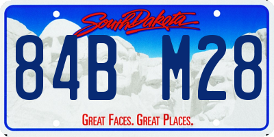 SD license plate 84BM28