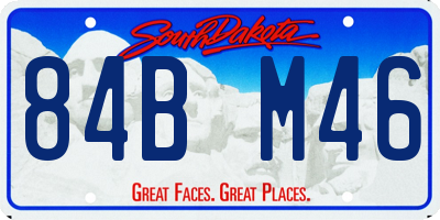 SD license plate 84BM46