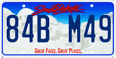 SD license plate 84BM49