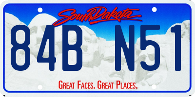 SD license plate 84BN51