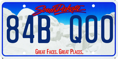 SD license plate 84BQ00