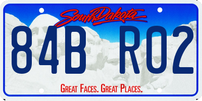 SD license plate 84BR02
