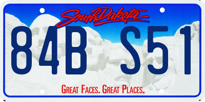 SD license plate 84BS51