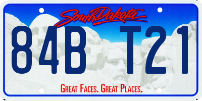 SD license plate 84BT21