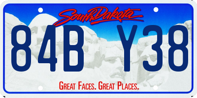 SD license plate 84BY38