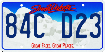 SD license plate 84CD23