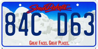 SD license plate 84CD63