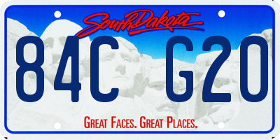 SD license plate 84CG20