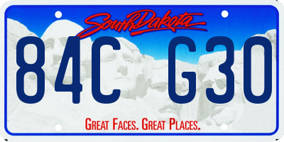 SD license plate 84CG30