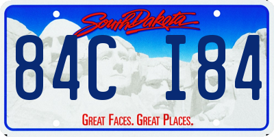 SD license plate 84CI84
