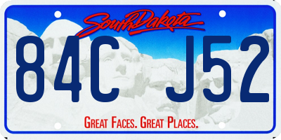 SD license plate 84CJ52