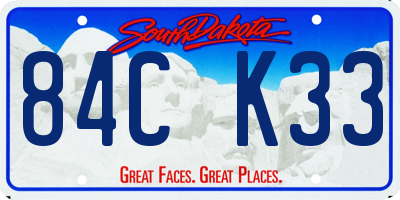 SD license plate 84CK33
