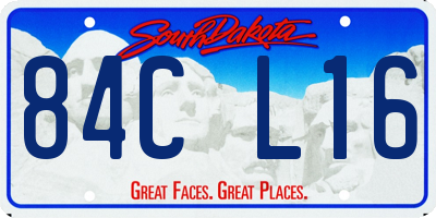 SD license plate 84CL16