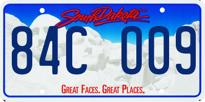 SD license plate 84CO09