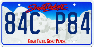 SD license plate 84CP84