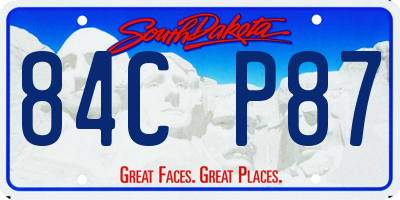 SD license plate 84CP87