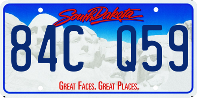SD license plate 84CQ59
