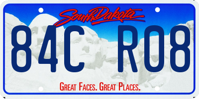 SD license plate 84CR08