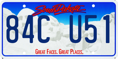 SD license plate 84CU51
