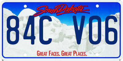 SD license plate 84CV06