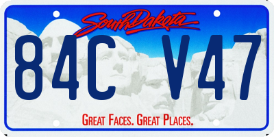 SD license plate 84CV47