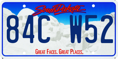 SD license plate 84CW52