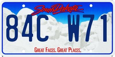 SD license plate 84CW71
