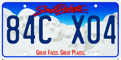 SD license plate 84CX04