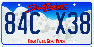 SD license plate 84CX38