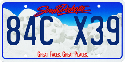 SD license plate 84CX39