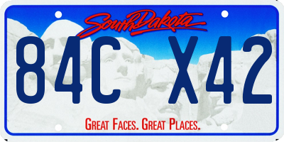 SD license plate 84CX42
