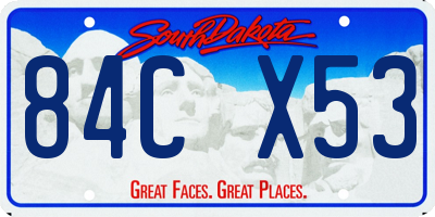 SD license plate 84CX53