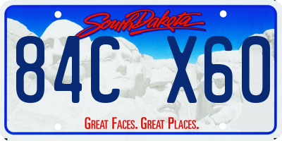 SD license plate 84CX60
