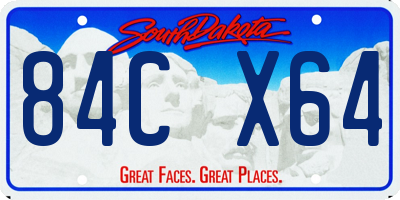 SD license plate 84CX64
