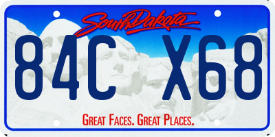 SD license plate 84CX68
