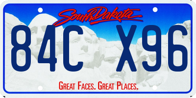 SD license plate 84CX96