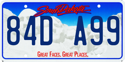 SD license plate 84DA99