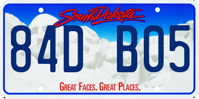 SD license plate 84DB05