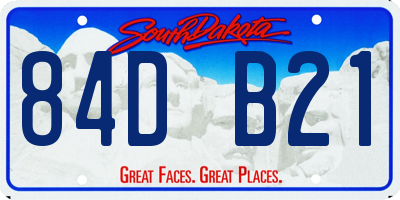 SD license plate 84DB21