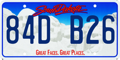 SD license plate 84DB26